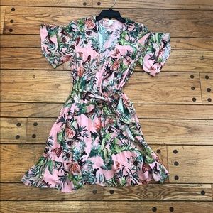 Floral wrap dress